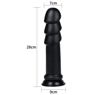 Dildo King Sized Anal Ripples 11.25 Negro