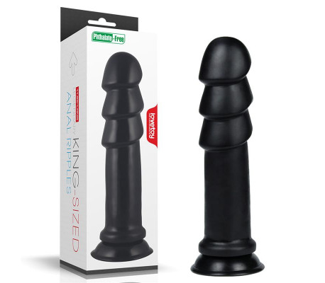 Dildo King Sized Anal Ripples 11.25 Negro