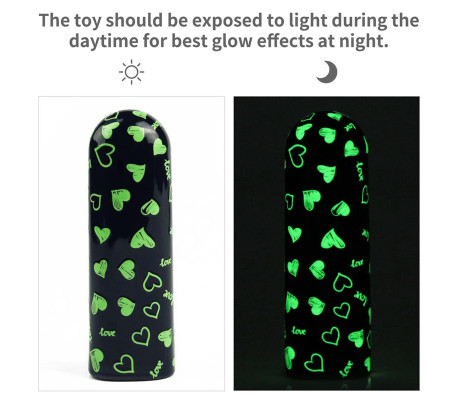 Bala Vibradora Brilla en la Oscuridad Glow-in-the-dark