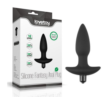 Plug Anal Fantasy Plug con Vibración Negro