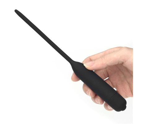 Dilatador de Uretra con Vibración Negro