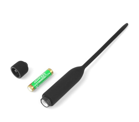 Dilatador de Uretra con Vibración Negro