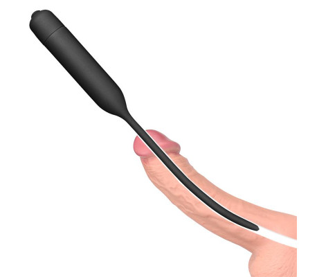 Dilatador de Uretra con Vibración Negro
