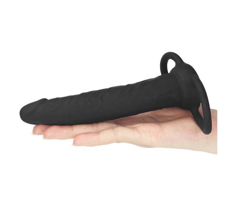 Dildo Anal con Doble Anillo Negro