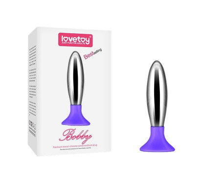 Plug Anal Bobby Metal y Silicona Púrpura