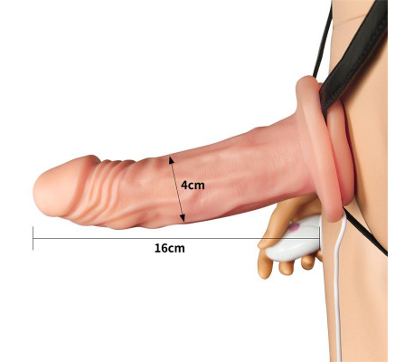 Arnés Unisex Pene Hueco con Vibración