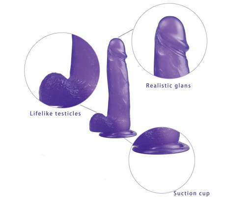 Dildo Jelly Studs 8 Púrpura