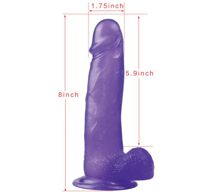Dildo Jelly Studs 8 Púrpura