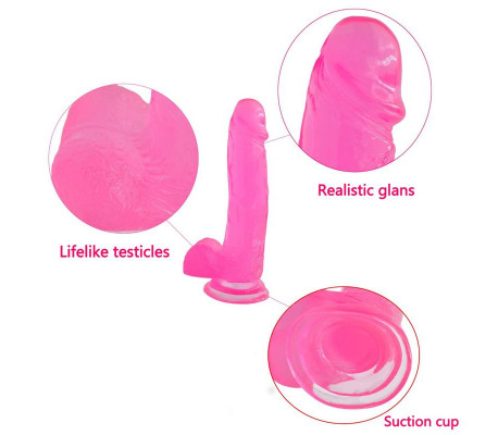 Dildo Jelly Studs 8 Rosa