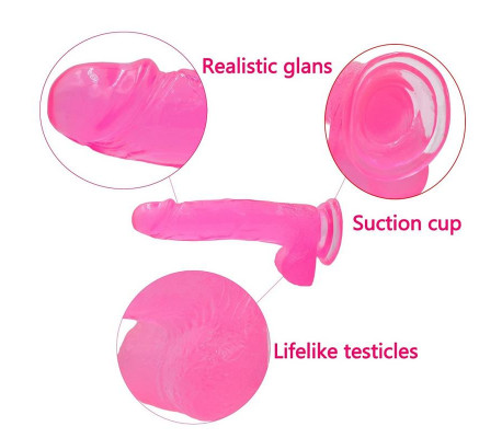 Dildo Jelly Studs 8 Rosa
