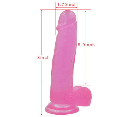 Dildo Jelly Studs 8 Rosa