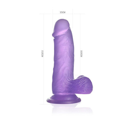 Dildo Jelly Studs 6 Púrpura