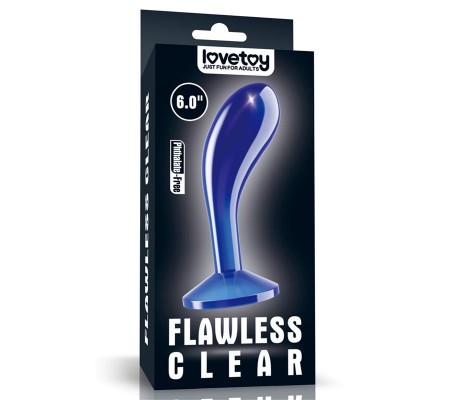 Plug Anal Flawless Azul Transparente 6