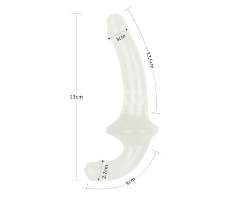 Dildo doble Lumino Play Luz Azul 10.5