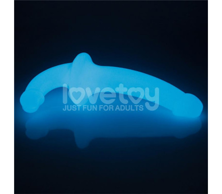 Dildo doble Lumino Play Luz Azul 10.5