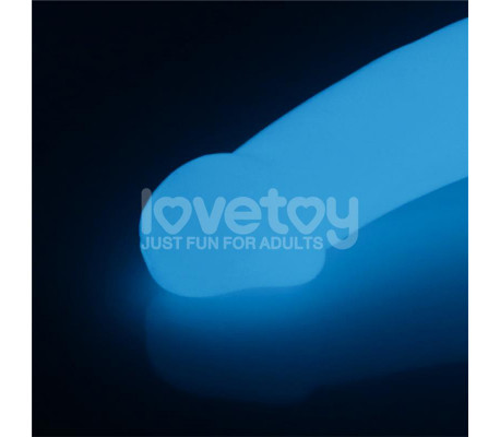 Dildo doble Lumino Play Luz Azul 10.5