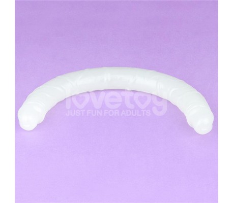 Dildo Doble Lumino Luz Azul 18.5