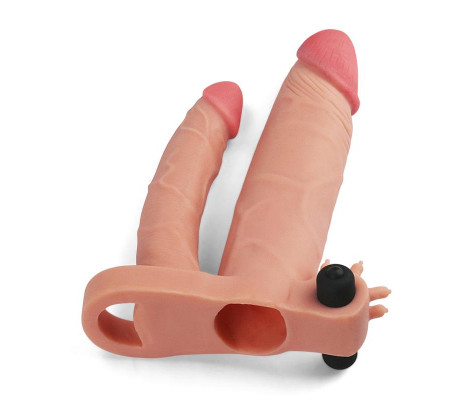 Funda para el Pene Doble con Vibración +1