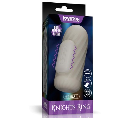Knights Ring Funda para el Pene y Estimulador Spiral