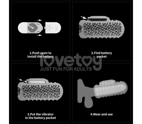 Knights Ring Funda para el Pene y Estimulador Wavy