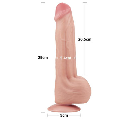 Dildo Dual Layer Piel Retractil 11.5