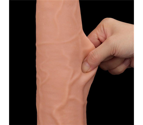 Dildo Dual Layer Piel Retractil 13.5