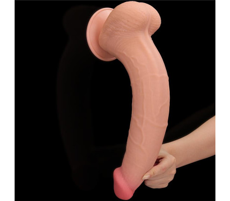 Dildo Dual Layer Piel Retractil 13.5