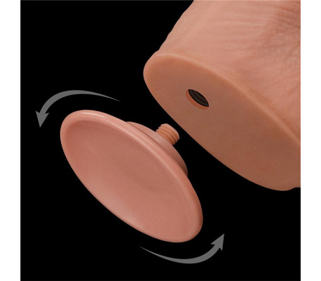 Dildo Dual Layer Piel Retractil 13.5