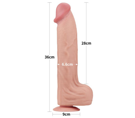 Dildo Dual Layer Piel Retractil 14