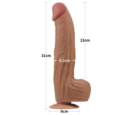 Dildo Dual Density Piel Deslizante 12