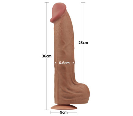 Dildo Dual Density Piel Deslizante 14