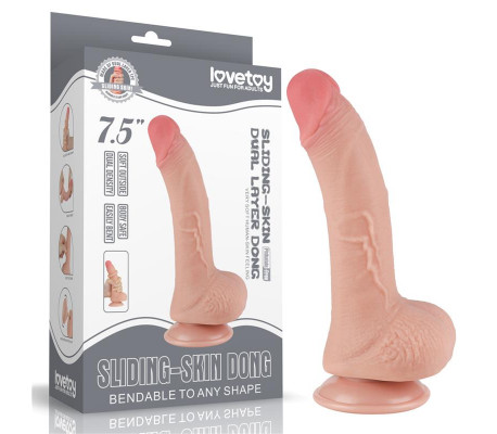Dildo Dual Layer Piel Deslizante 7.5