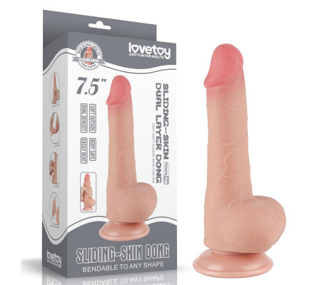 Dildo Dual Layer Piel Deslizante 7.5