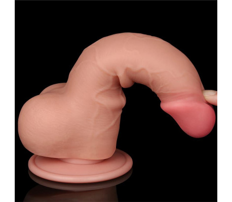 Dildo Dual Layer Piel Deslizante 7.5