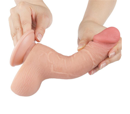 Dildo Dual Layer Piel Deslizante 7.5