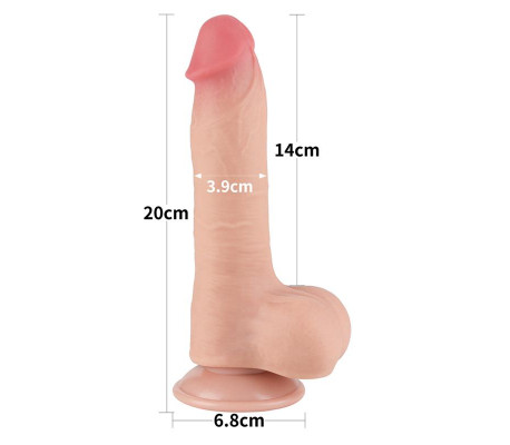 Dildo Dual Layer Piel Deslizante 8