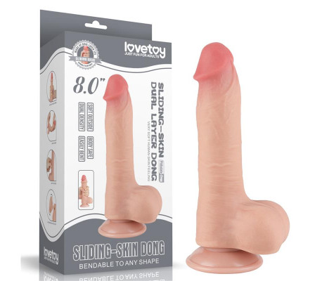 Dildo Dual Layer Piel Deslizante 8