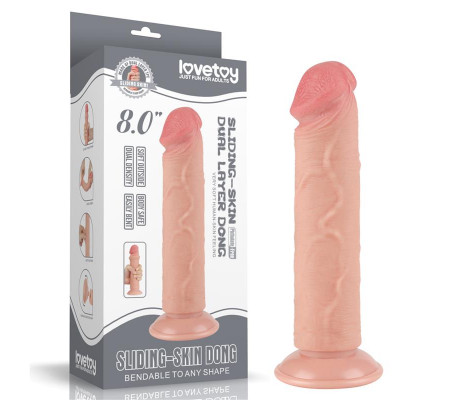 Dildo Dual Layer Piel Deslizante 8