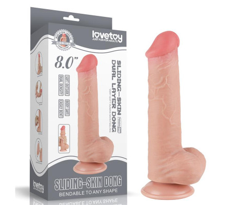 Dildo Dual Layer Piel Deslizante 8