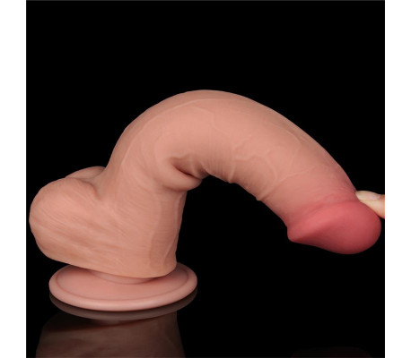 Dildo Dual Layer Piel Deslizante 8