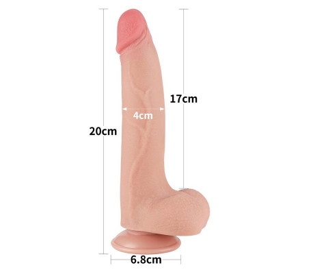 Dildo Dual Density Piel Deslizante 8.5