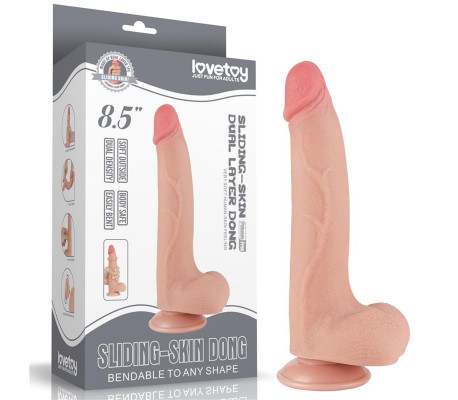 Dildo Dual Density Piel Deslizante 8.5