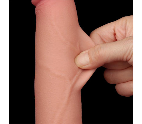 Dildo Dual Density Piel Deslizante 8.5