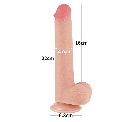Dildo Dual Density Piel Deslizante 9