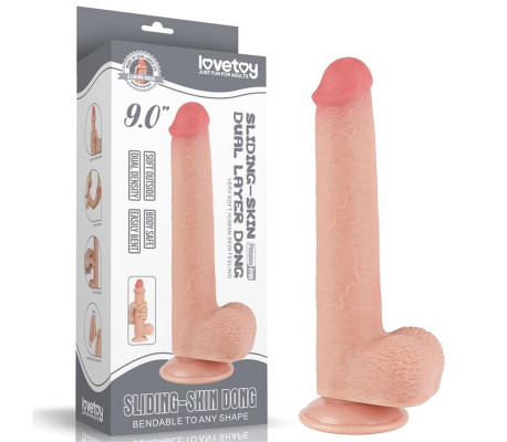 Dildo Dual Density Piel Deslizante 9