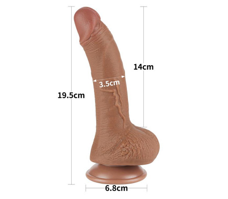 Dildo Sliding Skin 7.5 Marrón
