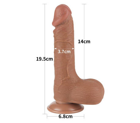 Dildo Sliding Skin 7.5 Marrón