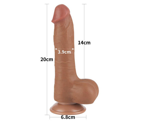 Dildo Sliding Skin 8 Marrón