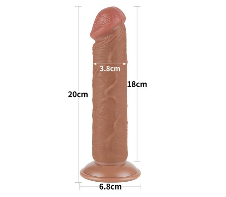 Dildo Sliding Skin 8 Marrón