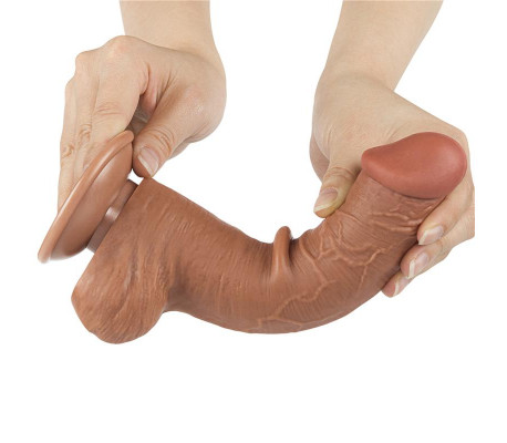 Dildo Sliding Skin 8 Marrón